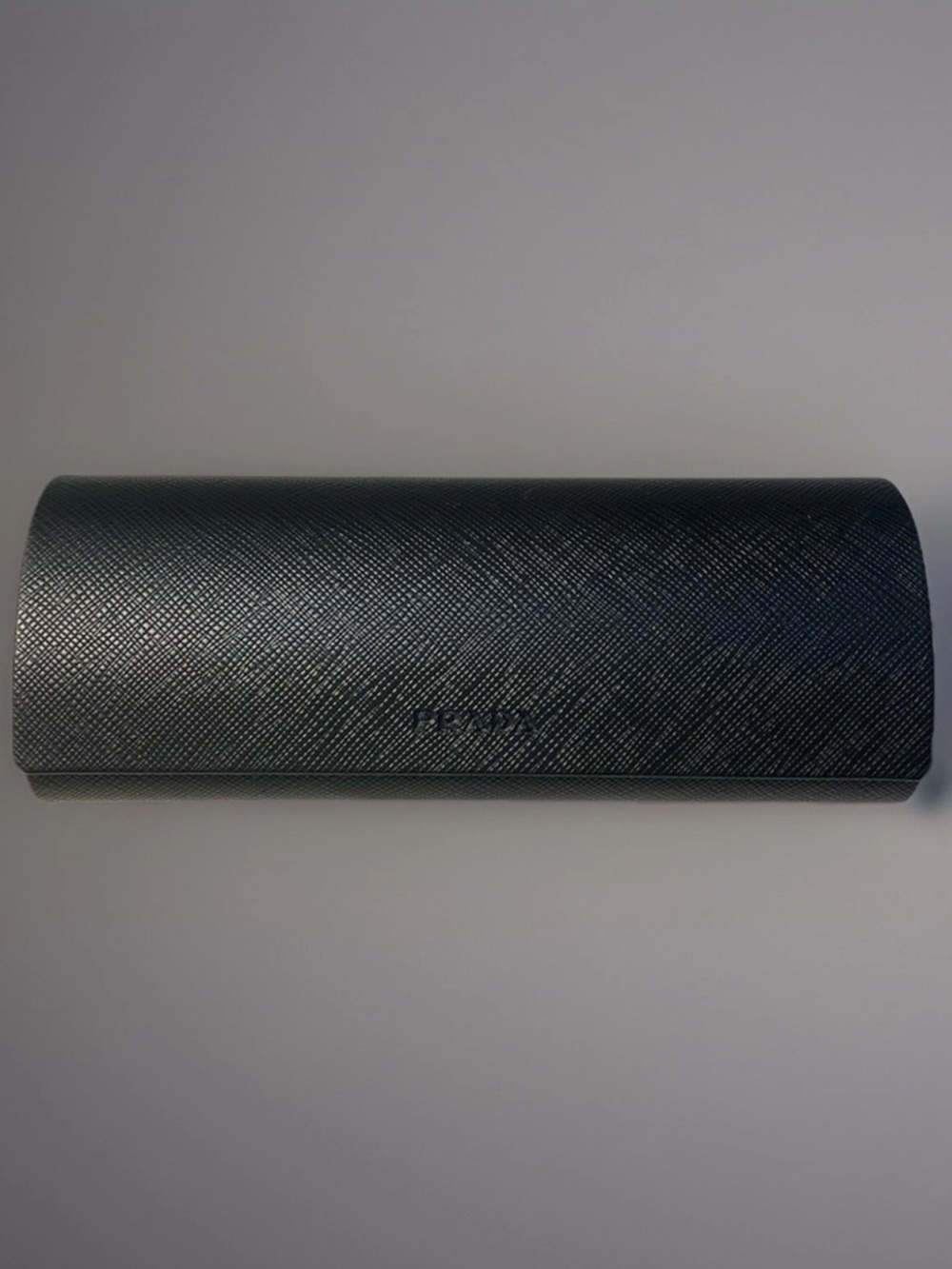 Prada Saffiano Eyeglasses/Sunglasses Black Hardshell Case Magnetic Close Unisex